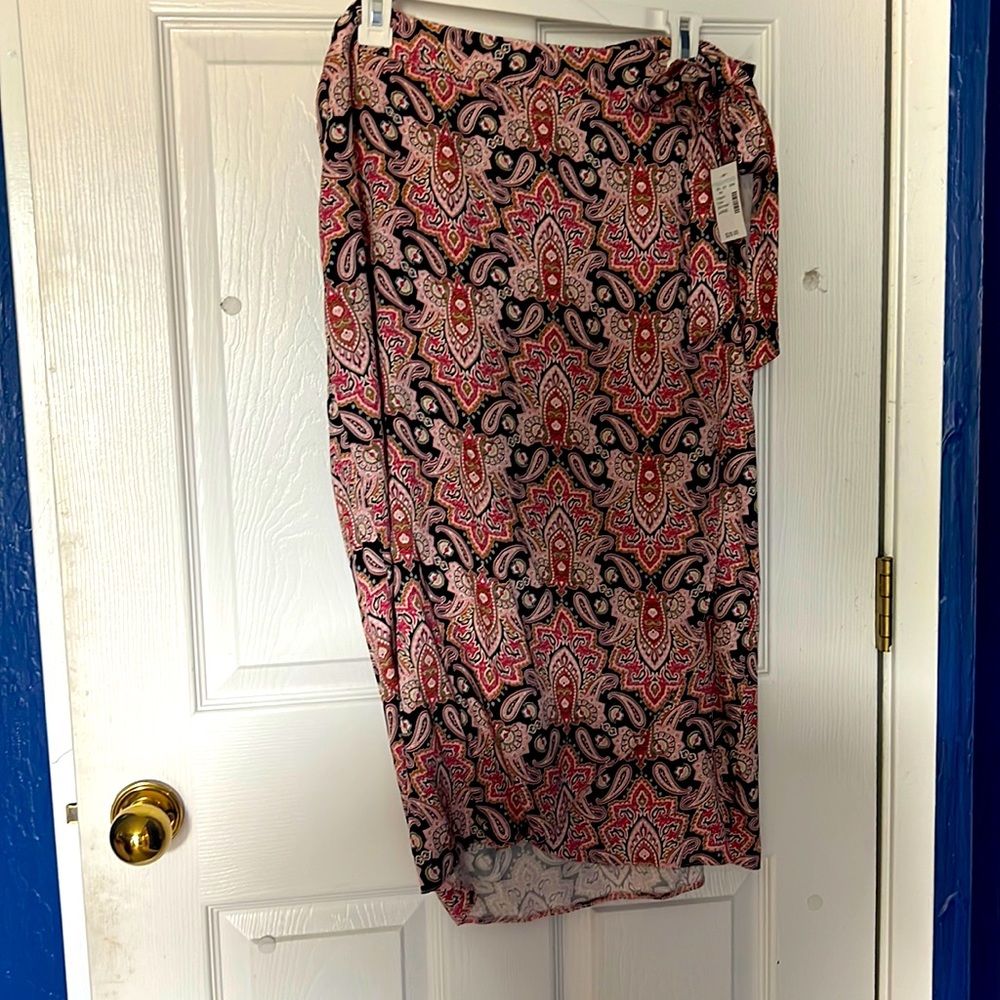 High-rise wrap skirt NWT